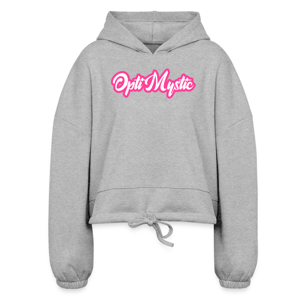 Cursive Women’s Cropped Hoodie - heather gray