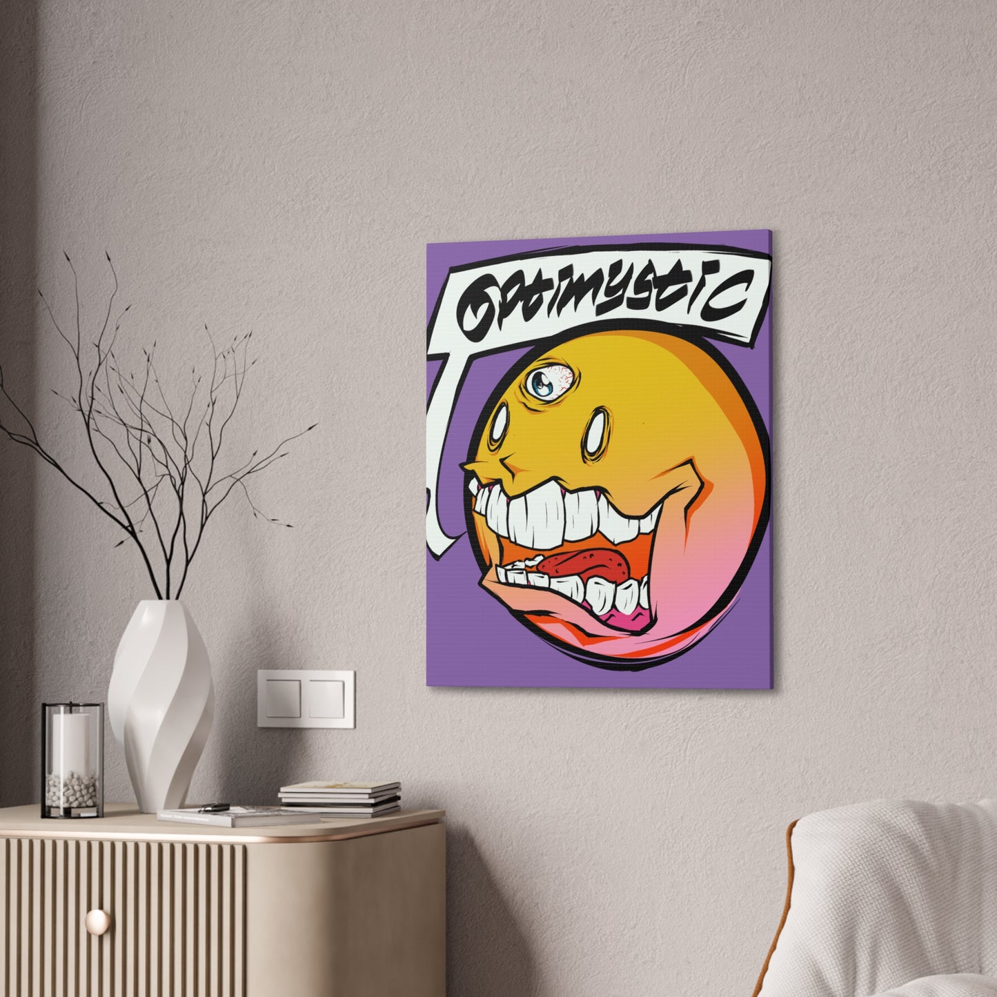 OptiMystic Crazy Face Canvas Print