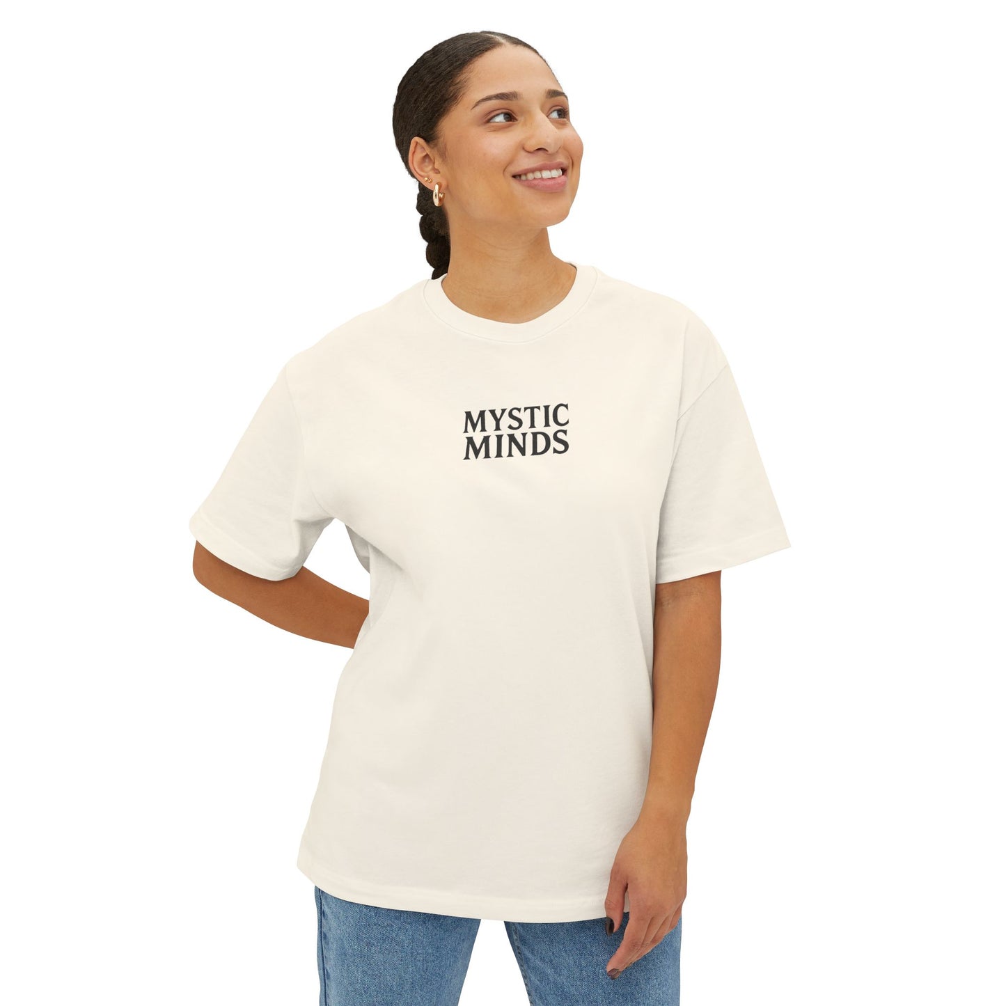 Mystic Minds - Front Letters / Back Skull - Soft Boxy Tee