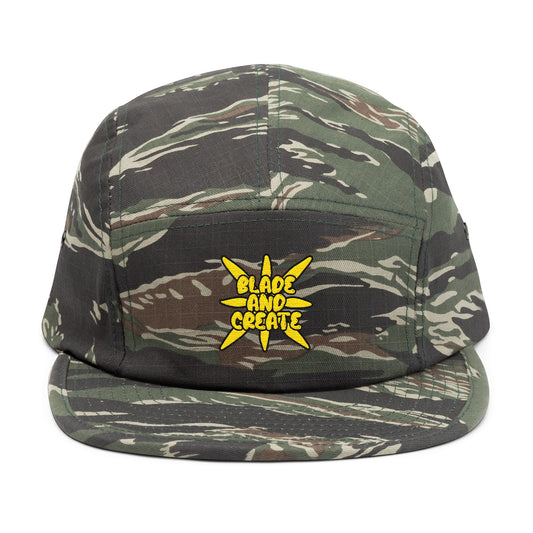 8 Point Star 5 Panel Hat (Embroidered)