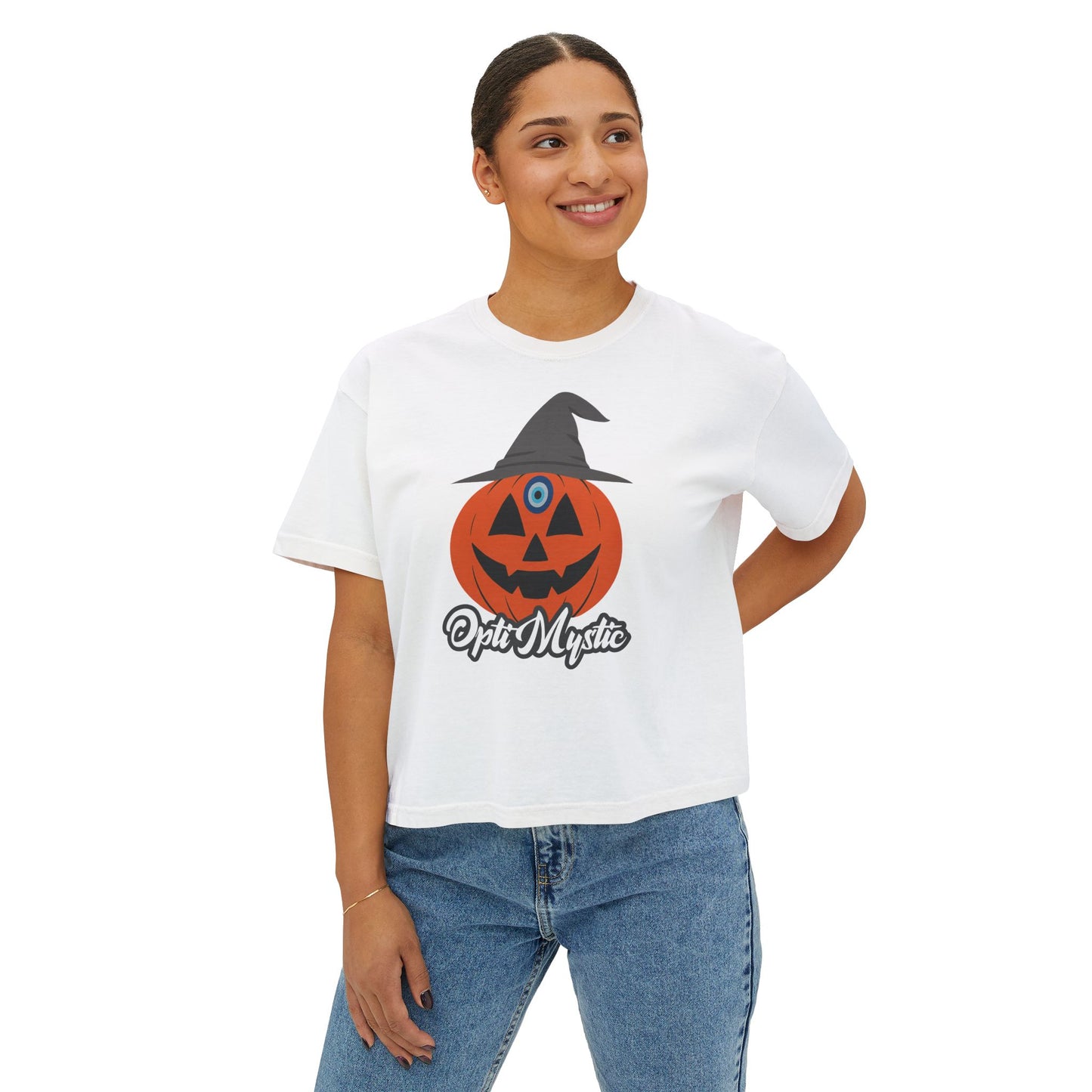 OptiMystic Jack O’ Lantern Women’s Boxy Tee