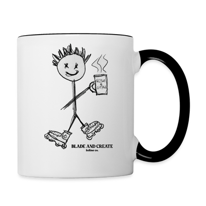 Rise & Grind Mug - white/black