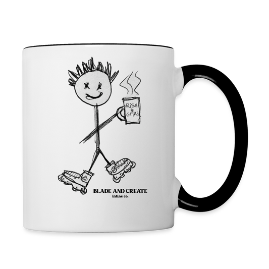 Rise & Grind Mug - white/black