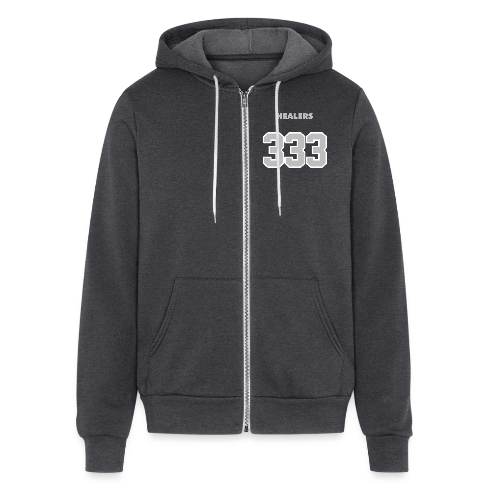OptiMystic - 333 Healers Zip Hoodie - charcoal grey
