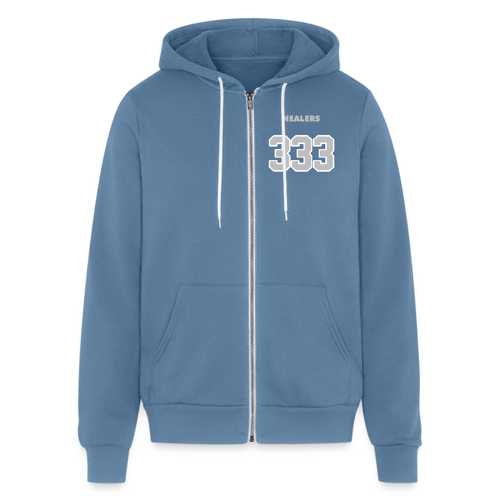 OptiMystic - 333 Healers Zip Hoodie - steel blue