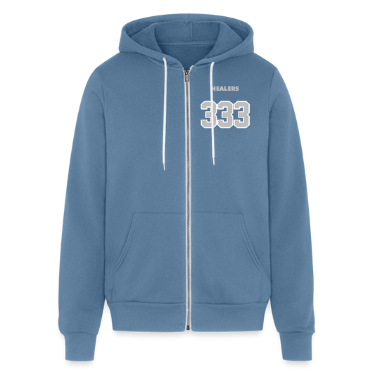 OptiMystic - 333 Healers Zip Hoodie - steel blue
