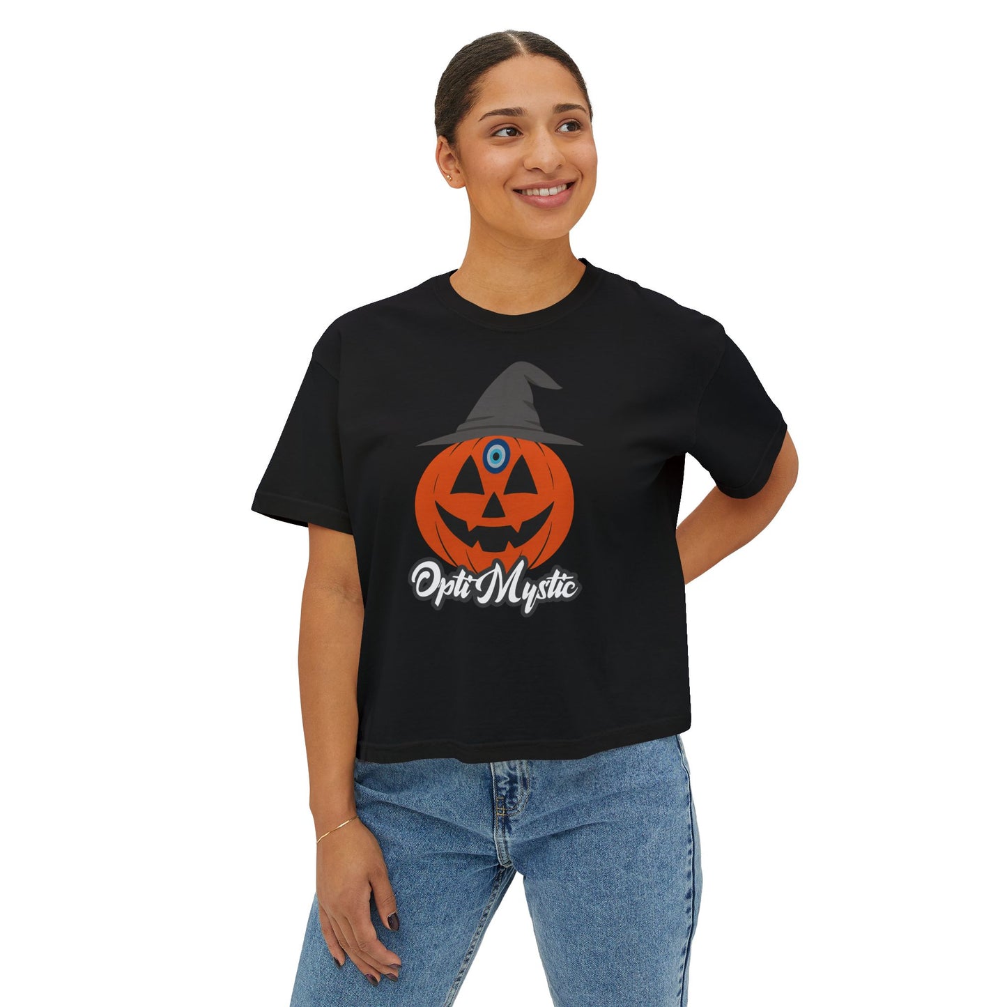 OptiMystic Jack O’ Lantern Women’s Boxy Tee
