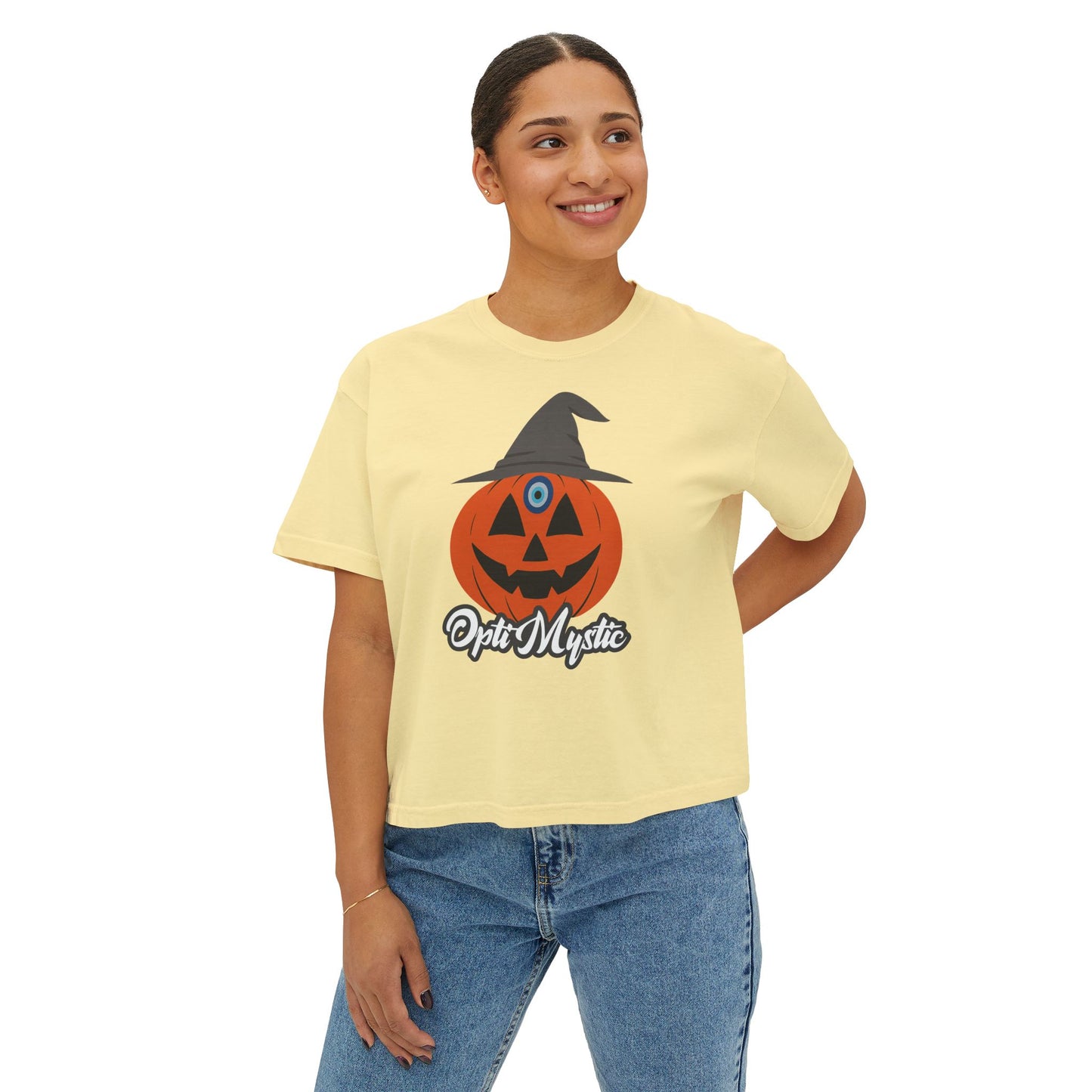 OptiMystic Jack O’ Lantern Women’s Boxy Tee