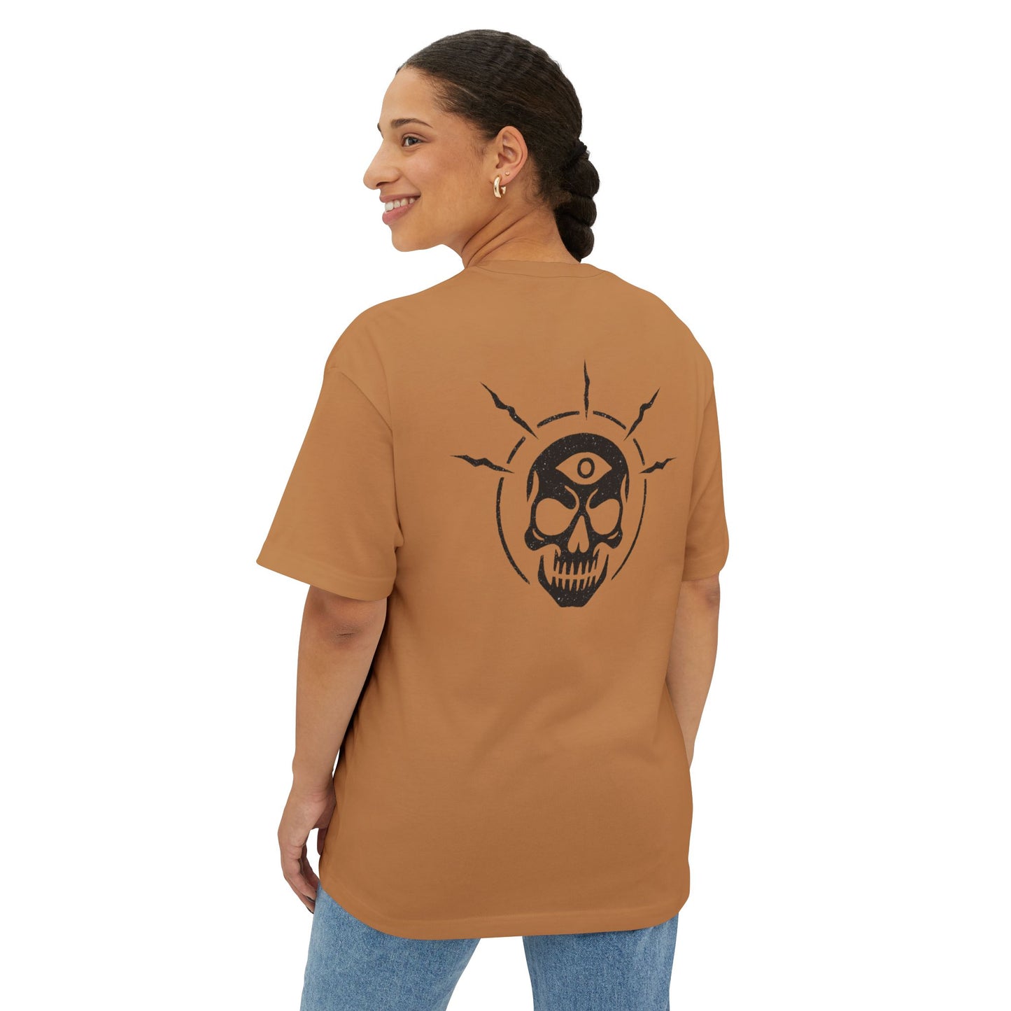 Mystic Minds - Front Letters / Back Skull - Soft Boxy Tee