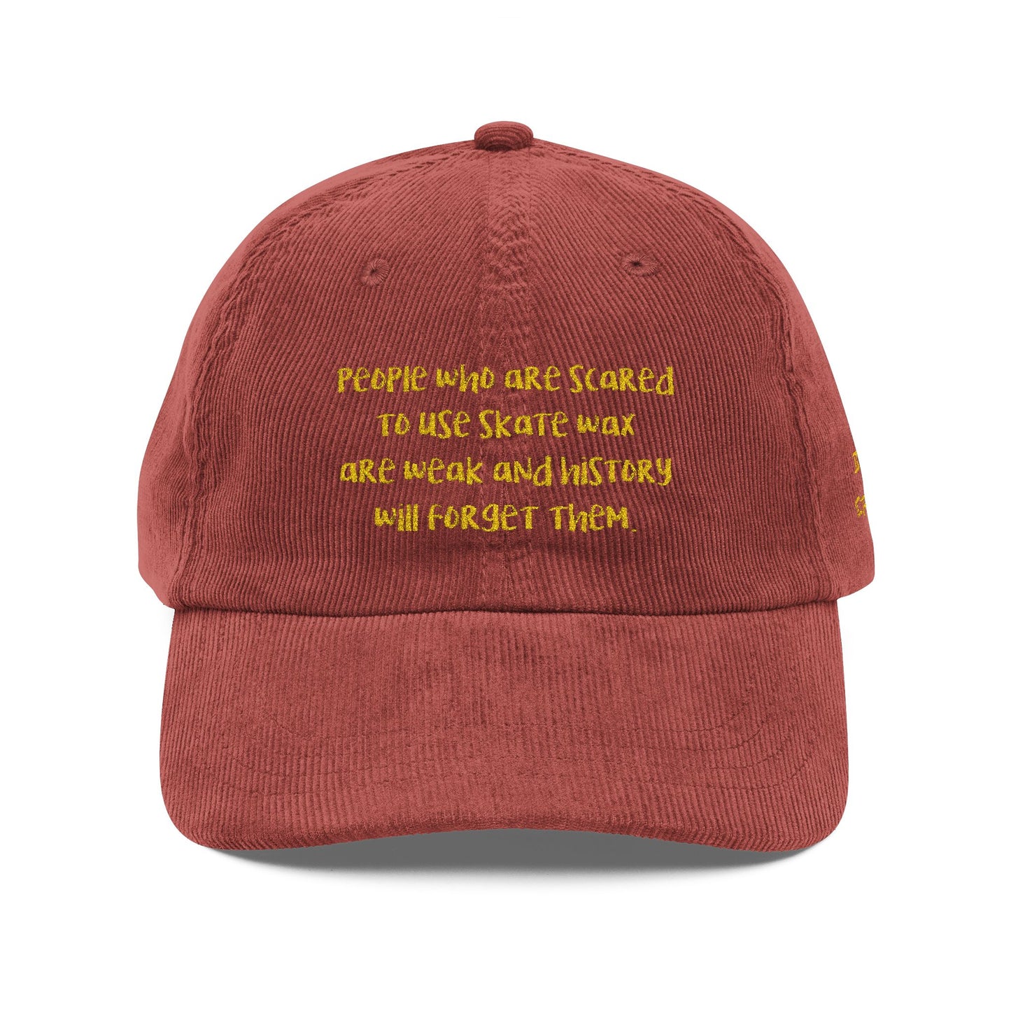Skate Wax Corduroy Dad Hat (Embroidered)